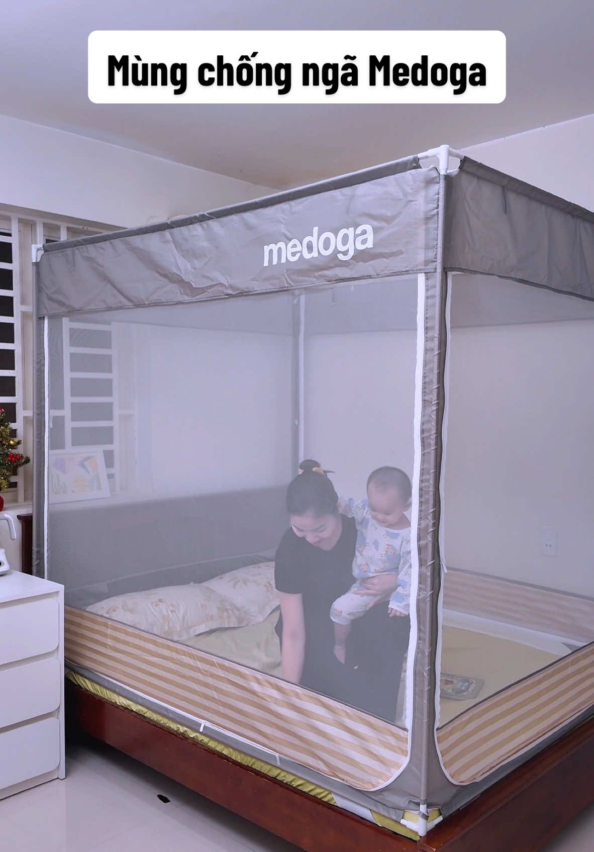 Có em mùng này ko lo con bị muỗi cắn, ko lo con bị ngã nữa rồi! #phamthihoa #mebimsua #meochamcon #mungmedoga #medoga #mungchongnga 