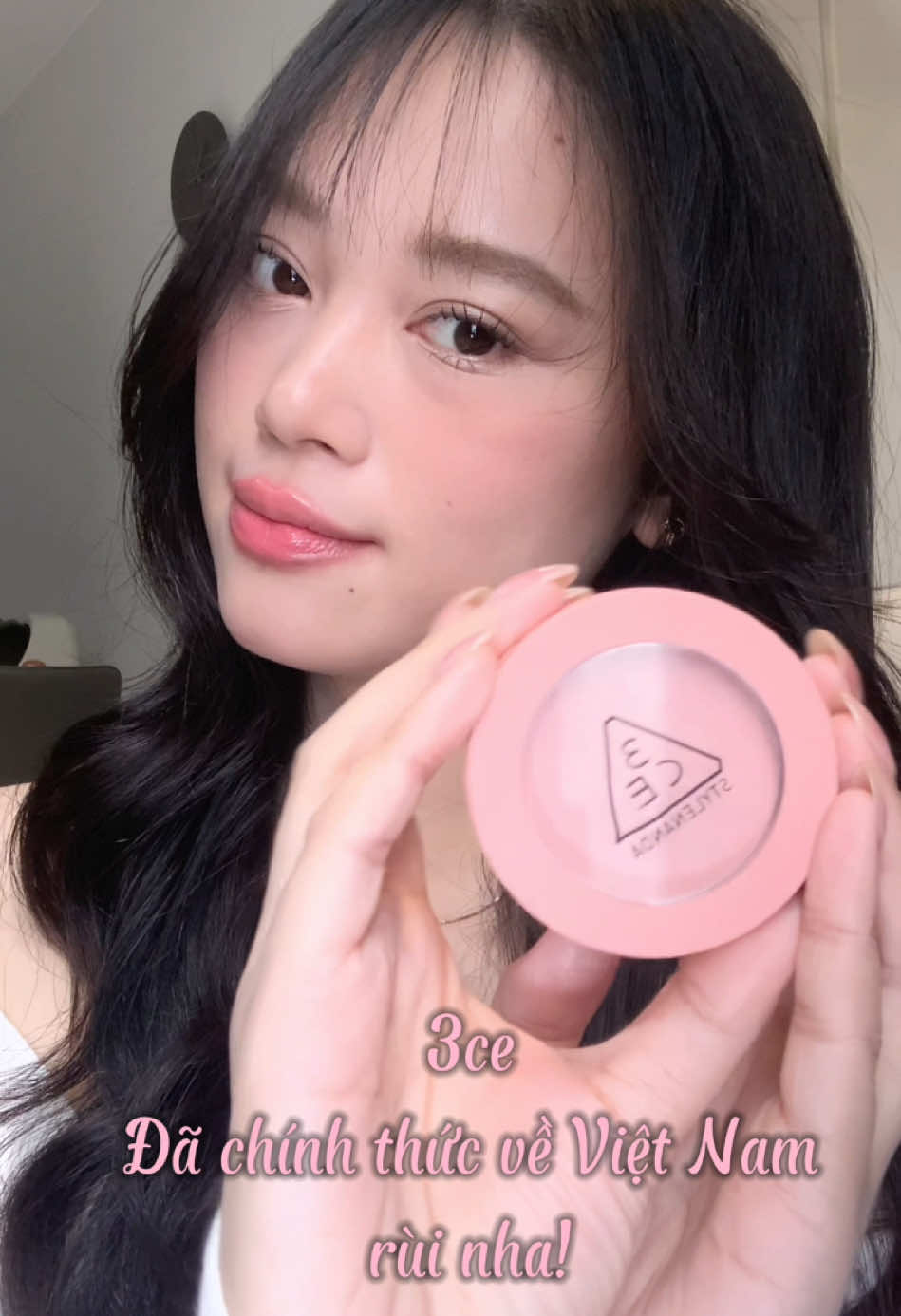 Ta nói cái màu nó iu cung chỉu nhun🍧  #3CE #3andChịEm #3ậtSắcEm #3CEchinhhangshopee #mahong #blush 