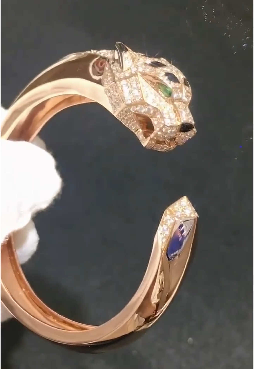 Panthere de Cartier Luxury 18k Bangle Set with Natural Diamonds #bracelet #gift #luxury #18kgold #fyp #18kjewelry #luxurylife #Love #cartier #diamonds #naturaldiamonds #foryou #