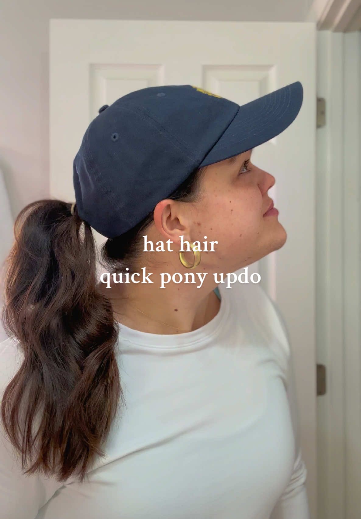 hair wash day quick pony updo✨ #fyp #fypシ #ponytail #hair #hairtok #hat #hairstyle #hairtutorial #hairtok #hairwashday @Briogeo #briogeo #scalpcare #brunette #grwm #grwmroutine 