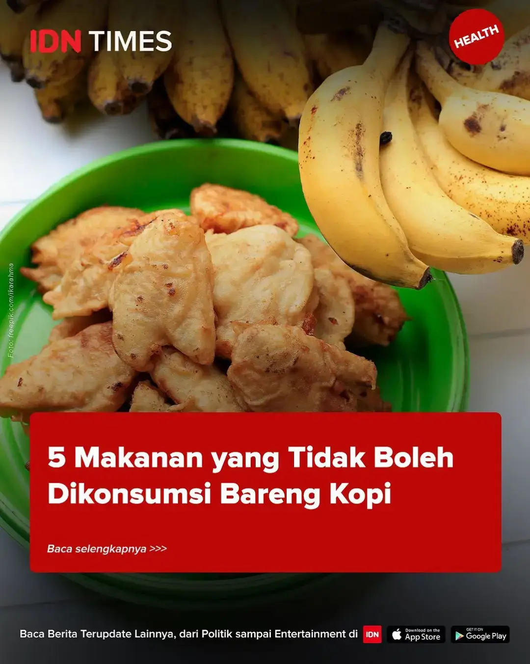 Minum secangkir kopi jadi ritual wajib bagi banyak orang. Dulu biasanya cuma orang tua yang ngopi pagi-pagi, sekarang banyak anak muda juga merasa gak bisa hidup tanpa kopi. Gak hanya minum sekali, mereka bahkan bisa minum kopi dua sampai tiga kali dalam sehari. Biasanya, sih, minum kopinya harus ditemenin sama dessert atau aneka camilan lain. Namun, sesuka-sukanya kamu minum kopi sambil ngemil, ada baiknya kamu hati-hati. Pasalnya gak semua makanan aman dikonsumsi bareng kopi. Dilansir dari Health, berikut beberapa makanan yang gak boleh atau sebaiknya gak dikonsumsi bareng kopi. Kira-kira apa alasannya, ya? Simak dalam #IDNTimesInfografis berikut ini. #IDNTimes #idntimeshealth #healthy #kopi #coffee 