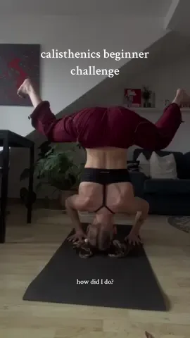 How did i do? I‘m a beginner in calisthenics👽 @Beth  #calisthenicsbeginner #calisthenicsskills #headstandchallenge #headstand 