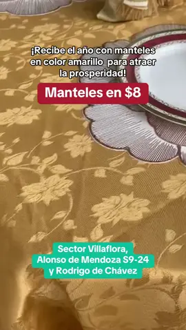 ¡Recibe el año con manteles de color amarillo para atraer la prosperidad! Te esperamos en el sector Villaflora 📍Alonso de Mendoza S9-24 y Rodrigo de Chávez #Quito #edredon #cobertor #cobija #sabana #mantel #Villaflora #ofertasquito 