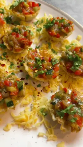 Gouda & Roasted Vegetable Phyllo Cups!! I love a good bite sized app for NYE 😉 #nye #newyearseve #appetizer #bitesize #fyp 