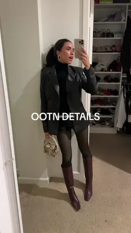 Outfit of the night inspo (this video is from last week but a lot of you had questions on these boots so i thought i’d bring this out of the drafts)! 🖤 full look on shopmy!  In the meantime, i’m enjoying one more day of warm weather while on vacation and then heading back home only to leave again for a snow trip! Can’t wait to share the outfits for that!!  @Khy by Kylie Jenner @Aritzia @Revolve @reformation @Mango @HEAVEN MAYHEM #ootn #dinnerlook #hotpants #microshorts #leatheroutfit #winterstyle #winterfashion #outfitinspo 