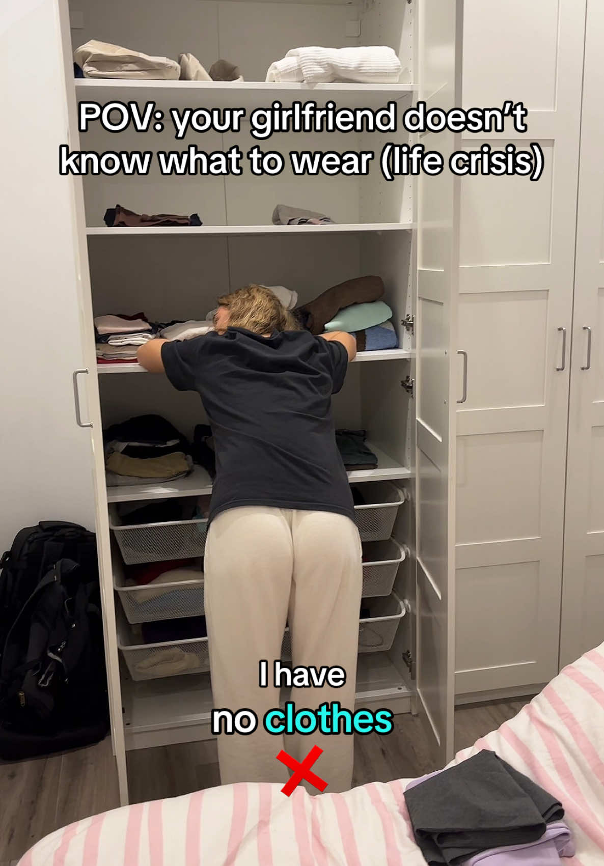 she‘s the biggest BUT cutest drama queen 😂 #couplecomedy #girlfriendproblems #girlfriendsbelike #gettingready #couplesrelate 