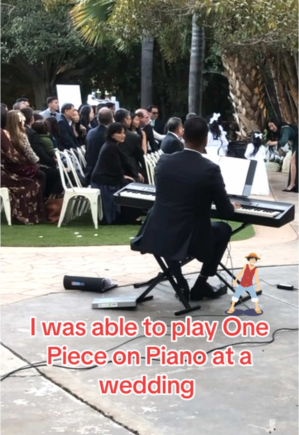 I was able to play One Piece on Piano at a wedding #onepiece #anime #wedding #publicpiano 