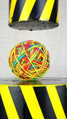 rubber ball and 150 ton hydraulic press #asmr #asmrvideo #🇺🇸 #hydraulicpress #fypシ゚viral #fyp #😱 #relax 