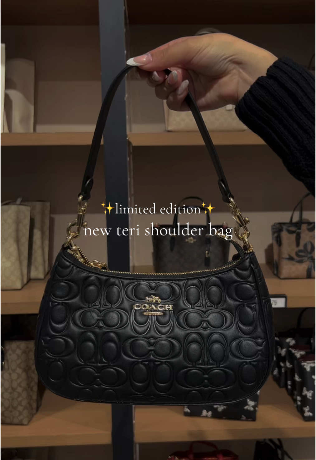 the cutest winter bags ever just dropped on coach outlet ☃️❄️ the teri shoulder bag is always here to elevate any outift!  . text us to shop with us while we still have them! (number in bio 😊)  #coach #coachoutlet #coachoutletemployee #coachemployee #coachbag #purse #fyp 