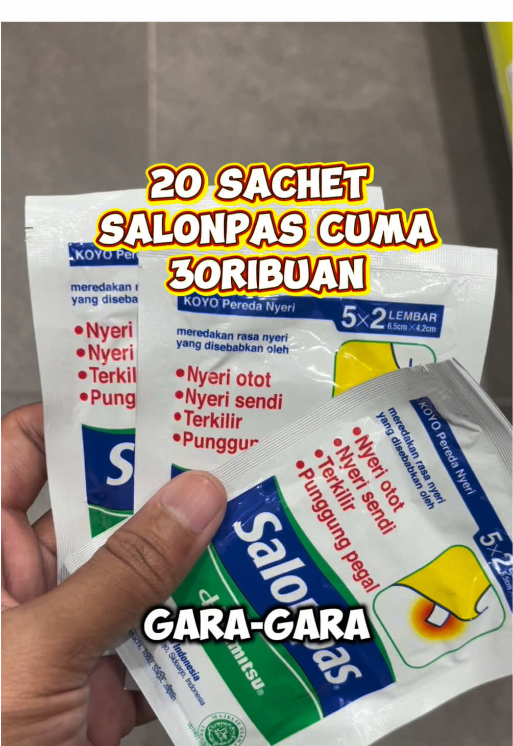 Salonpas 30ribuan dapatnya banyak #salonpas #koyo #koyosalonpas #peredanyeri #promo 