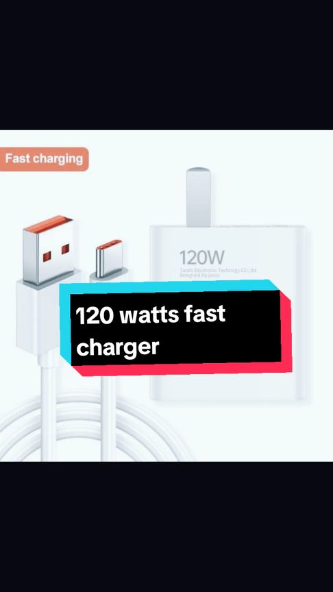 120 watts fast charging cable with adapters  #fastcharger #androidandtypeC #android #typec 