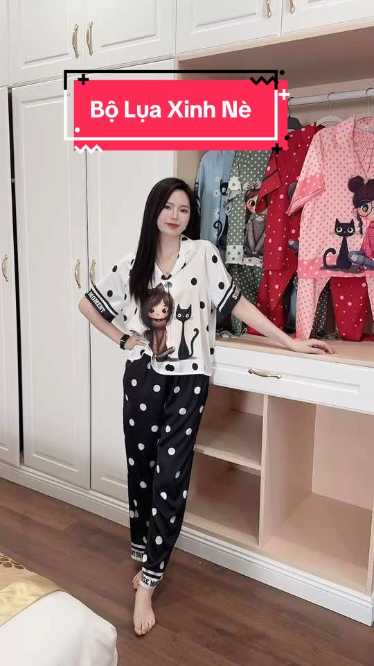 Bộ Đồ Pijama Hoạ Tiết Mèo Dễ Thương #champhan #champhanreview #châmphan #review #dobo #dobomacnha #doboxinh #bongu #dolua #setbongu #doluaxinh #pijama #thoitrangmacnha #thoitrangnu 