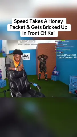 Bro Really Got Bricked Up  #kaicenat #speed #ishowspeed #fortnite #honeypack #credibleclips 