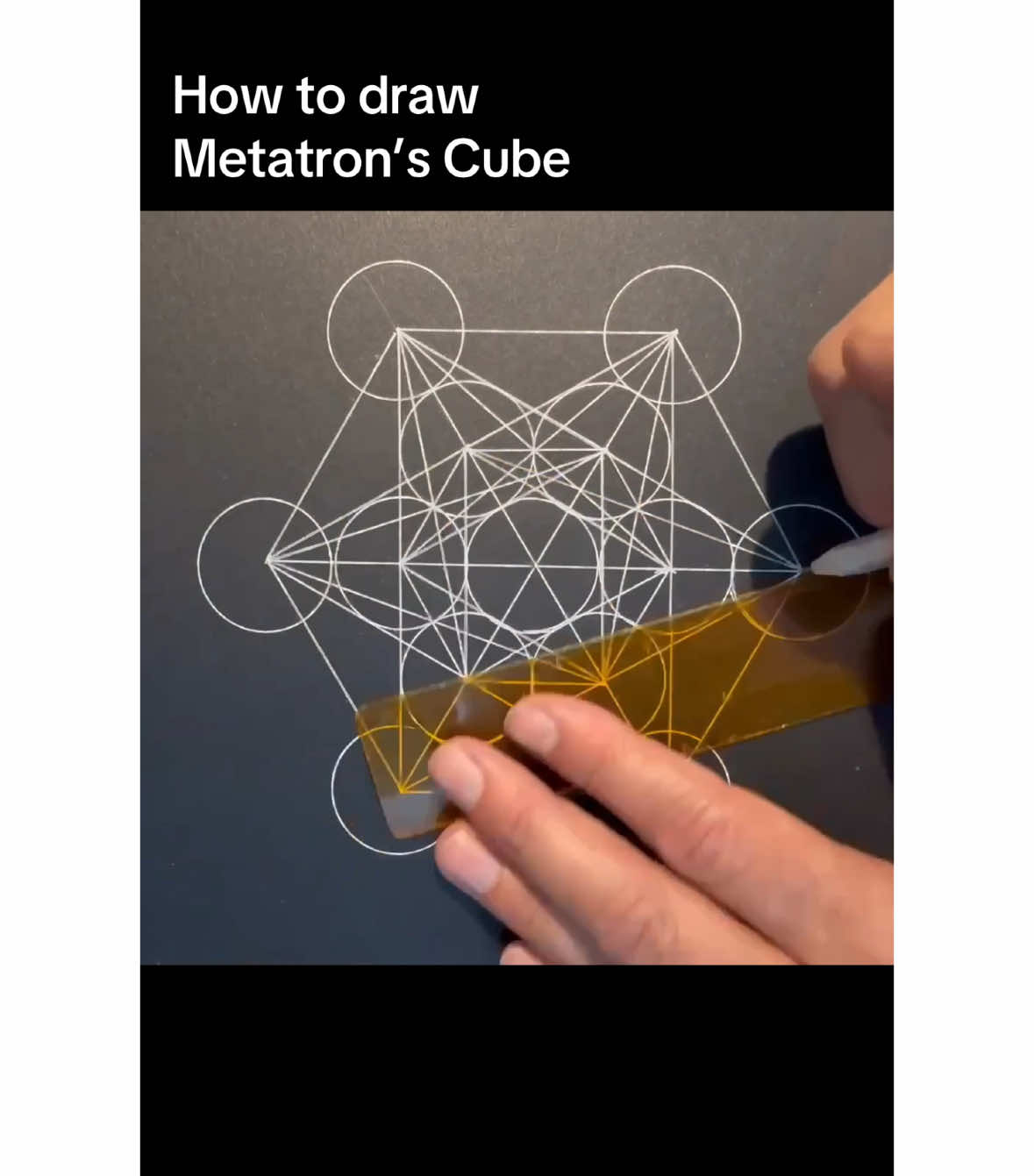 How to draw Metatron’s Cube. This design can be used to create the 5 Platonic Solids and is used in Meditation and reflection. #natureofflowers  #sacredgeometryartist  #geometryart  #sacredgeometry  #energy  #vibration  #369Manifestation  #metatronscube 