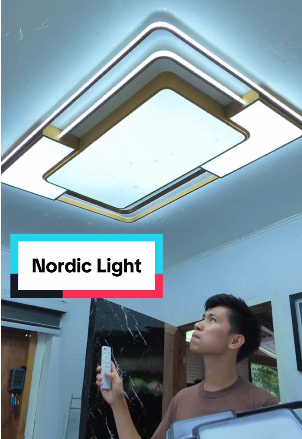 Eto oh Aesthetic ceiling light kahit simple lang ang bahay gumaganda talaga #ceilinglight #nordicceilinglight #nordiclight 