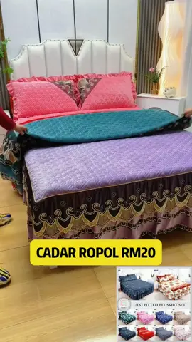 cotton dia best bukan yg jenis nipis tau! puashati sngt sape tilam tinggi amek yg jenis ni#setcadarropol #setcadarropol3in1 #setcadarcotton #cadarmurah #decobiliktidur 