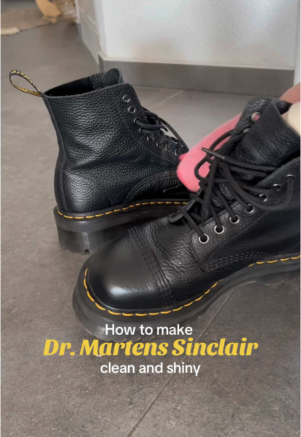 Perfekt auch für Regen, Schnee und Nässe 🧽🧼 #drmartens #drmartenssinclair #drmartenseinlaufen #docmartens 