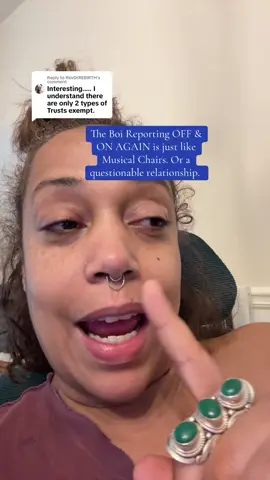 Replying to @RevDrREBIRTH The Boi Reporting OFF & ON AGAIN is just like Musical Chairs. Or a questionable relationship. #boi #finance #buisness 