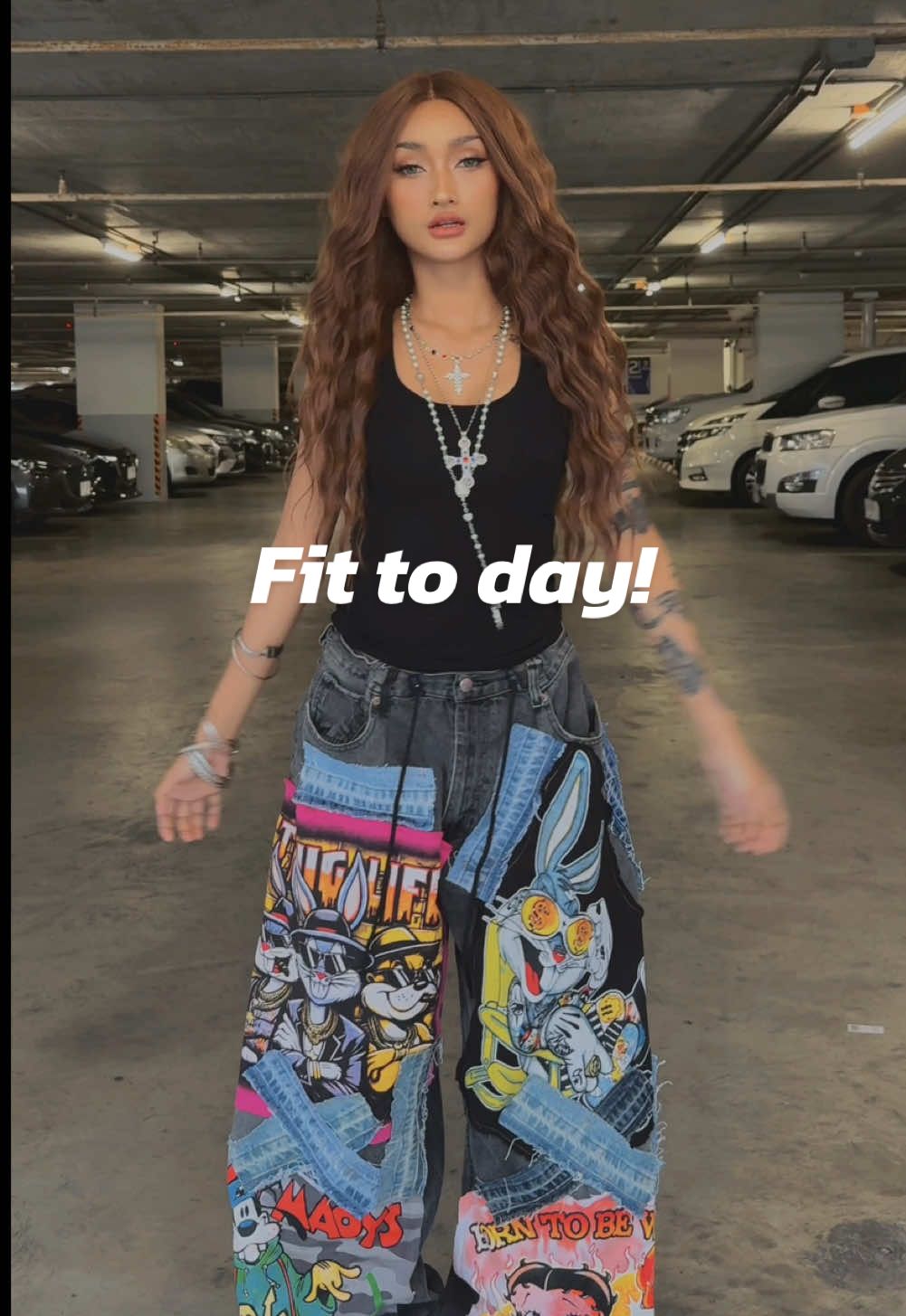 Fit to day: PATCHWORK JEANS 🔥🥵 ใส่กางเกงธรรมดา ใครจะมอง ใช่ม้ะ?? 💫 #88วินเทจ #fashioninspo #streetwear #customjeans #upcycledfashion #คลาสแฟชั่น #OOTD 