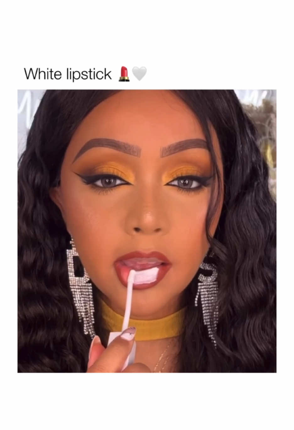 Love or pass on white lipstick?!💄🤍 @GlamWithSuzan 🧿 #lipstick 