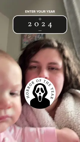 She doesn’t seem so amused 🤣 #trend #fyp #grumpybaby #horrormovieoftheyear 