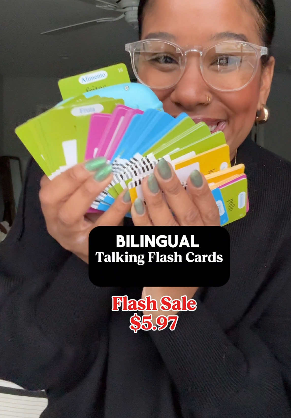 Replying to @call_me_miss_may Learning just got an upgrade! These bilingual talking flash cards now include 224 sight words in two languages, interactive features, and a fun song mode for extra engagement. Lightweight, portable, and perfect for toddlers, they’re the ultimate tool for building vocabulary and making learning fun—still at the same affordable price! Grab yours today before they sell out! #BilingualLearning #TalkingFlashCards #ToddlerLearning #InteractiveLearning #ParentingMadeEasy #tiktokmademebuyit #toddleractivities 