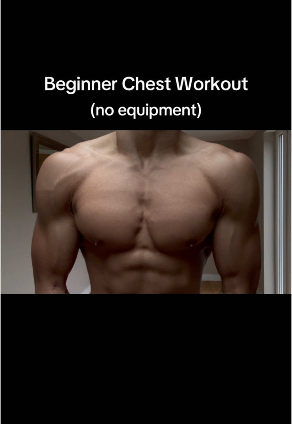 Home workout for well-balanced chest development and overall foundational upper body strength. 2 minute rest times between sets. #fyp #calisthenics #beginnerworkout #homeworkout #chestworkout 