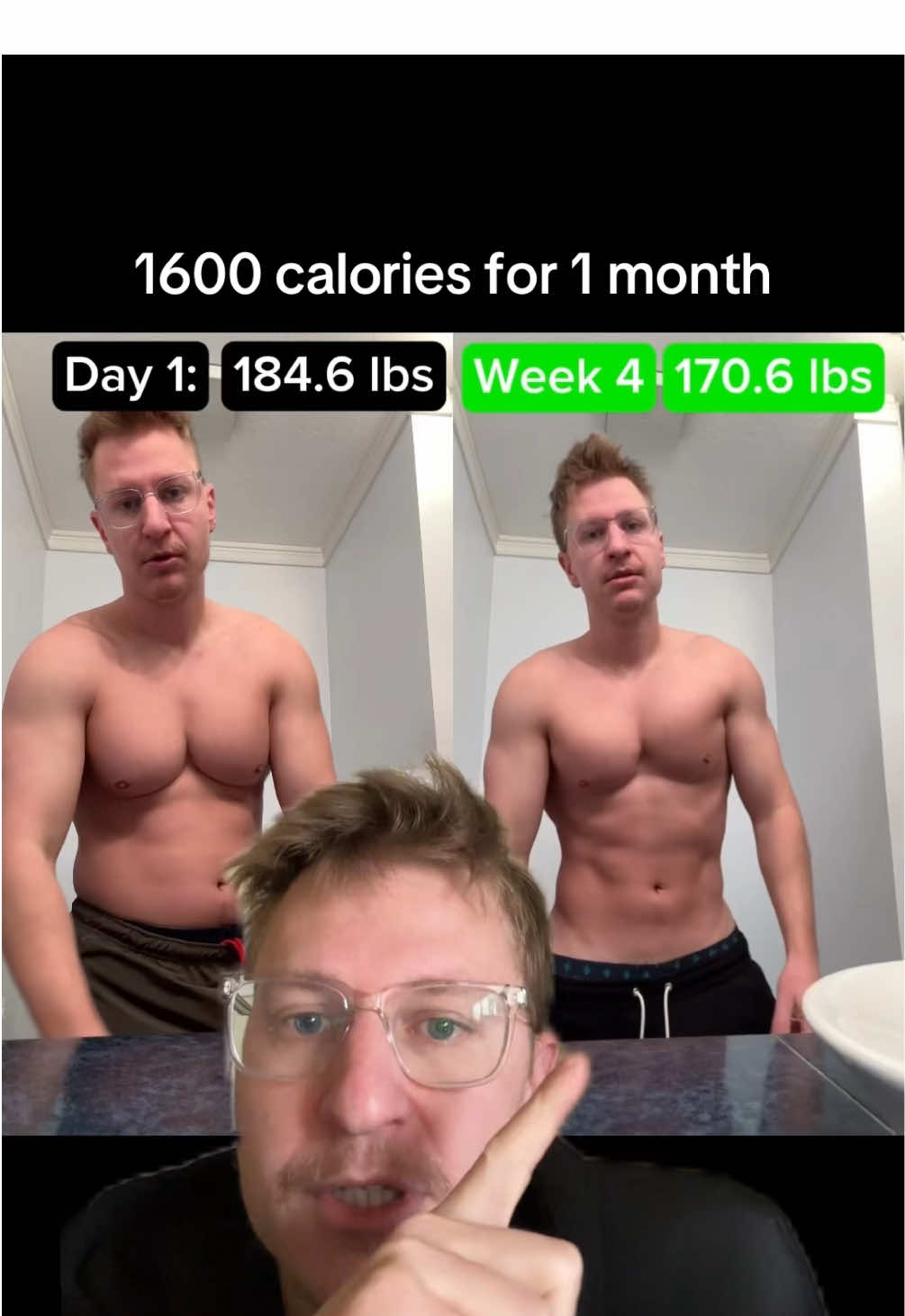 What eating 1600 cal a day for one month will do to your body
