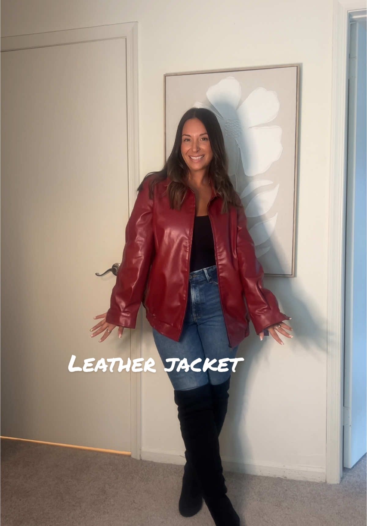 This color is everything! Such a cute leather jacket! #tiktokshopfinds #tiktokshopyearendsale #fashionlookbook #tiktokmademebuyit 