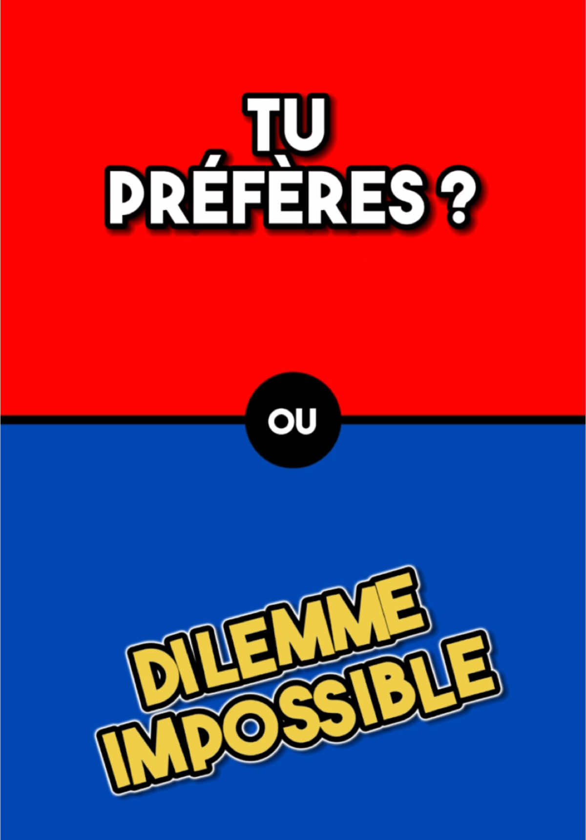 Tu préfères ?🔴 ou 🔵 version dilemmes impossibles #choix #dilemme #jeux #squidgame #crêpes #gaufres 