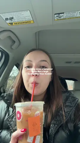 Need this coffee in an IV pls #coffee #dunkin #hangover #fyp 