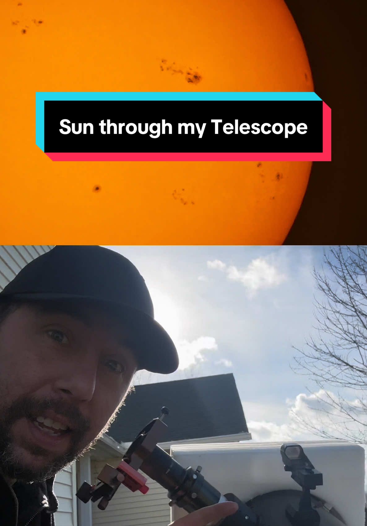 The Sun through My Telescope *Never observe the sun through a telescope without proper solar filter equipment* #Astronomy #telescope #sun