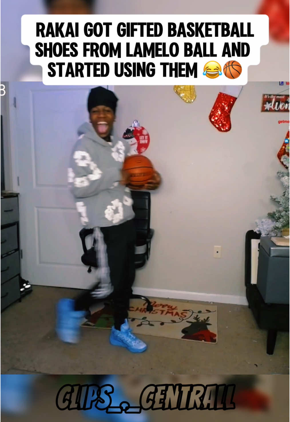 Rakai got gifted basketball shoes from Lamelo Ball 😂 #rakai #2xrakai #rakaiiclips #lameloball 