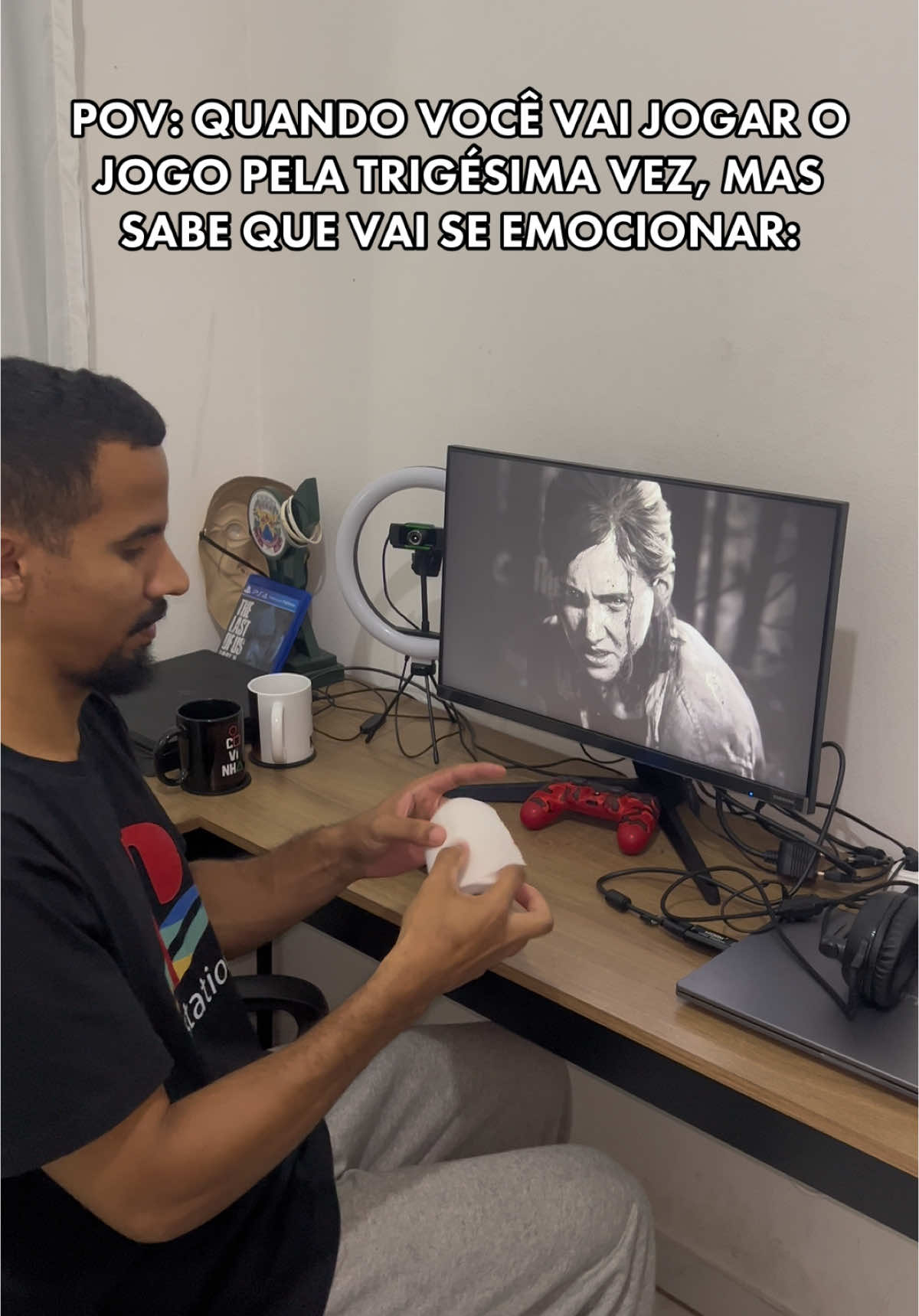 Já vou preparado pra jogar… #ps4 #gamer #playstation #videogames #humor 