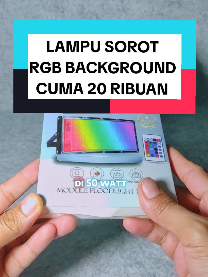 LAMPU SOROT RGB BACKGROUND CUMA 20RIBUAN - HORICI LAMPU SOROT 50 WATT  LAMPU HIAS DEKORASI RUMAH MURAH NIH... #lampurgb #lampurgbbackground #lampurgbmurah #lampusorot #lampusorotrgb #lampuestetik #lampuviral #lampudekorasi #lampukontenkreator #fyp #viral #tiktokshop #affiliate #tahunbaru #promoakhirtahun 
