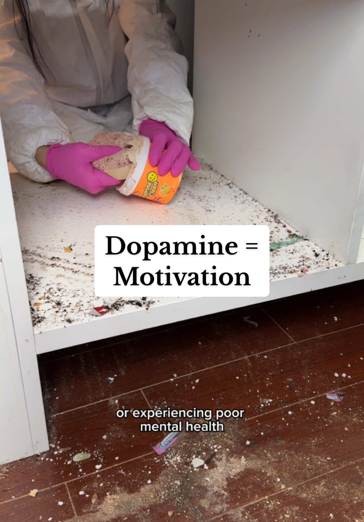 Cleaning doesn’t come easy to everyone because dopamine=motivation ✍️ #CleanTok #fyp #MentalHealth 
