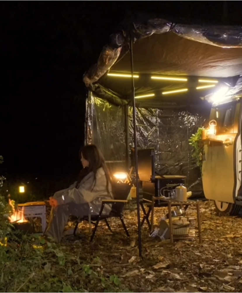 Beautiful girl camping by mobile car - Relaxing weekend alone #pretty #prettygirl #camp #camping #Vlog 