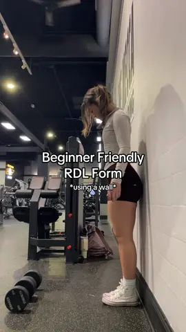Lets face it— RDLs can be hard! Here’s a trick I sometimes use with the help of a wall to help me 🤭 Super beginner-friendly for my girlies who are new to the gym, too! There’s space for you here 🫶🏼✨ #gym #GymTok #rdlform #beginnerfriendly #legs #rdl 