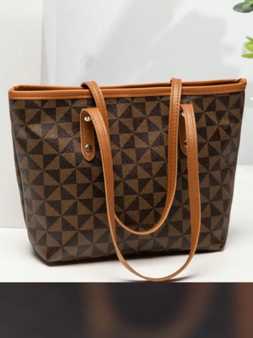New STAY YOUNG #V04  Leather Light Luxury PU Tote Bag Fashionable Shoulder Bag For Office Women Students Only ₱99.00! #fyspotted #fypage #seo #fyp 