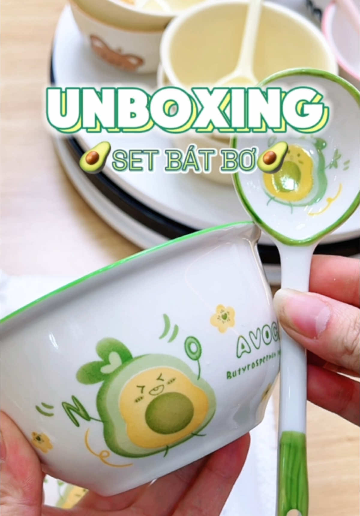 Set bát 4 chi tiết hình trái bơ xinh iu quá đi à, bà nào tín đồ của 🥑bơi hết vào đây cho tui…#set2bat2thiabangsu #batsu #sansale #batcute #bat4chitiet #xuhuong #fpy #vairal 