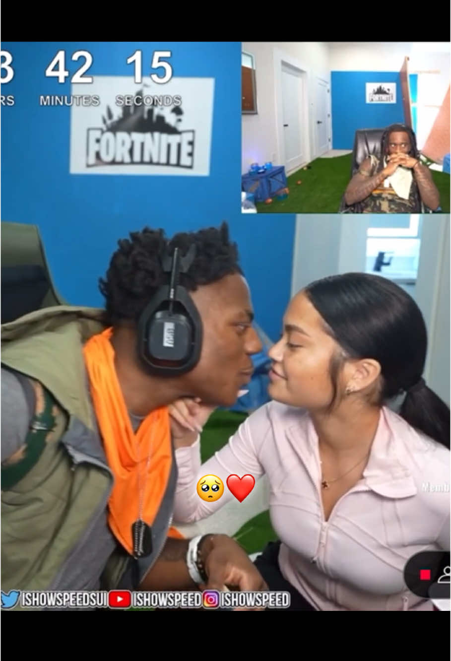 Speed tryna kiss vanessa<3 eye rizz #ishowspeedclipz #ishowspeed #couple #kaicenat #cutee #xybca #vanessaannewilliams #girlfriend #ishowspeedlive #blowthisupforme #wholesome #fyp #kiss 