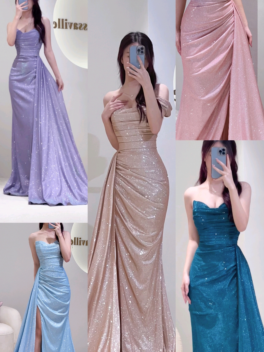 stardust series gowns ✨ prom dress  off shoulder  graduation night  #gownrentalkl #graduationgown #dinnerdressrental #gownkl 