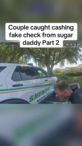 Couple caught cashing fake check from sugar daddy Part 2 #fyp #fypシ #explore #policeofficer #police #cop #cops #bodycam #dashcam 