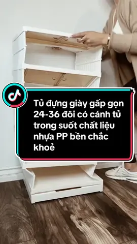 Tủ đựng giày gấp gọn 24/36 đôi, chất liệu nhựa PP cao cấp có bánh xe và cánh cửa trong suốt, kệ để giày dép hoặc trưng bày mô hình #tudunggiay #giadungtienich #giadungthongminh #giadungtienloi #xuhuong 