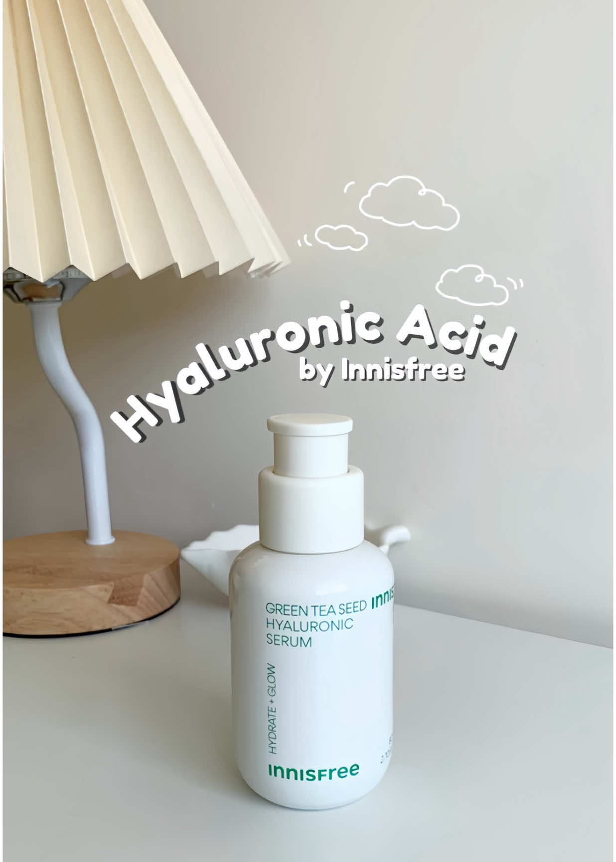 aaa love this serum! make your skin plump & glow ✨ #innisfree #hyaluronicacid #greenteahyaluronicserum #greenteaserum #greenteainnisfree 
