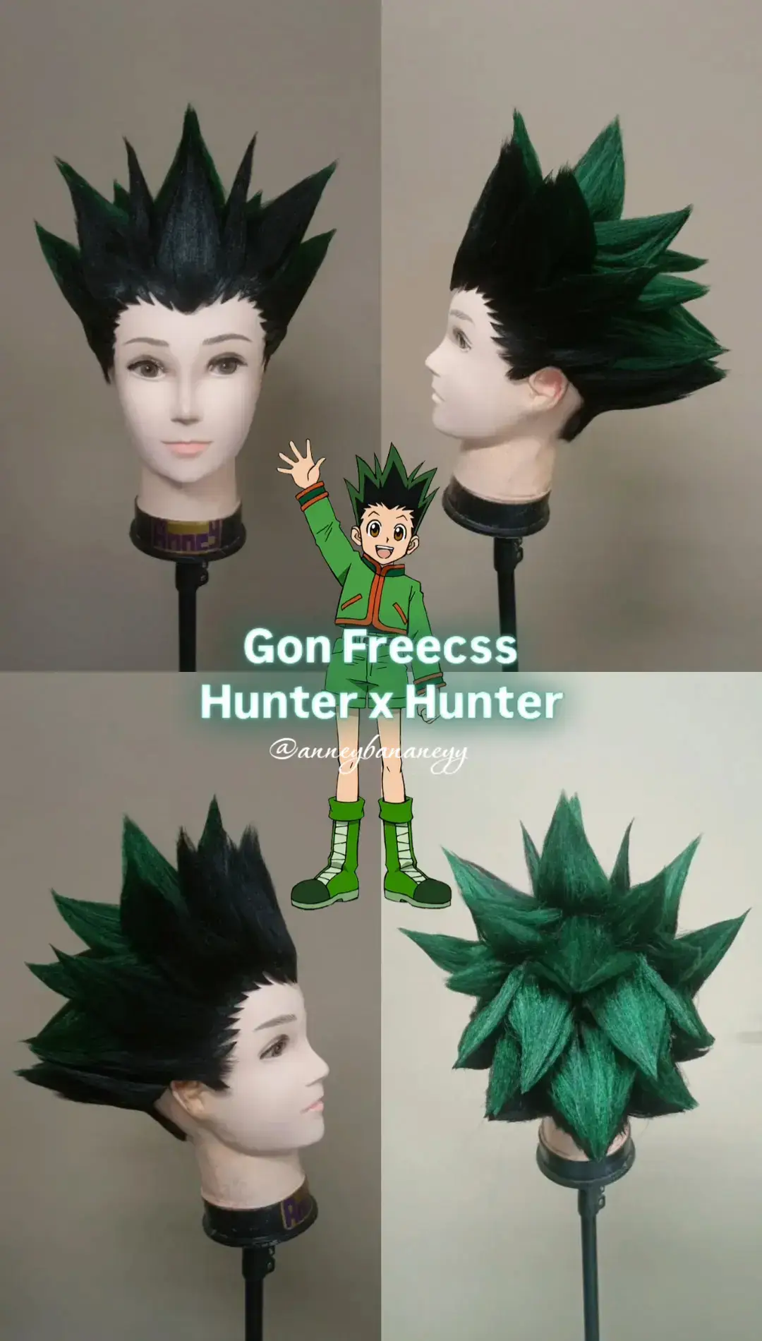 Gon styled wig  #gon #gonstyledwig #gonwig #gonfreecss #gonfreecsswig #gonhunterxhunter #hunterxhunter #wigstyling #wigcommission #wigstylist #fyp 