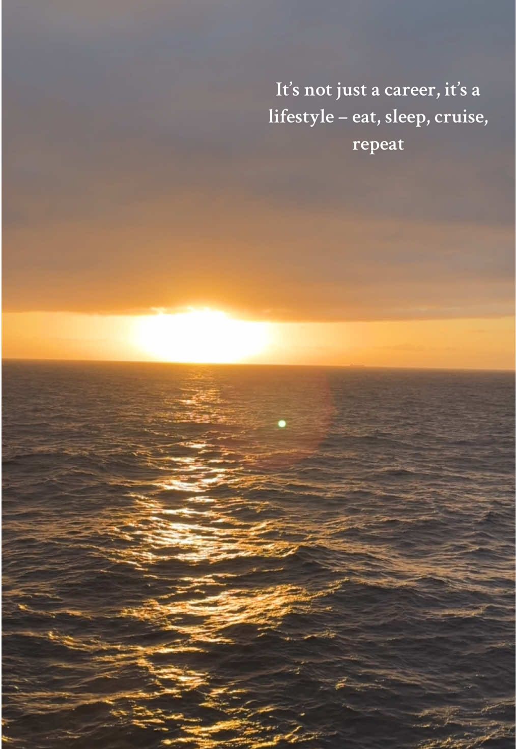 It’s not just a career, it’s a lifestyle – eat, sleep, cruise, repeat 😌 #fyp #cruiseship #cruise #cruisetok #cruiselife #cruiseshiplife #cruiselifestyle #cruises #cruiseshipcrew #marinoph #sea #seafarer #seafarerslife #seafarerslifeonboard #seafairy 