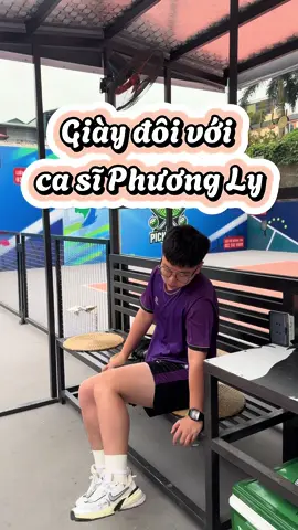 Giày đôi với ca sĩ Phương Ly  #pickleball #quangdoo #nike #v2k #nikev2krun #phuongly @Phương Ly Trần 