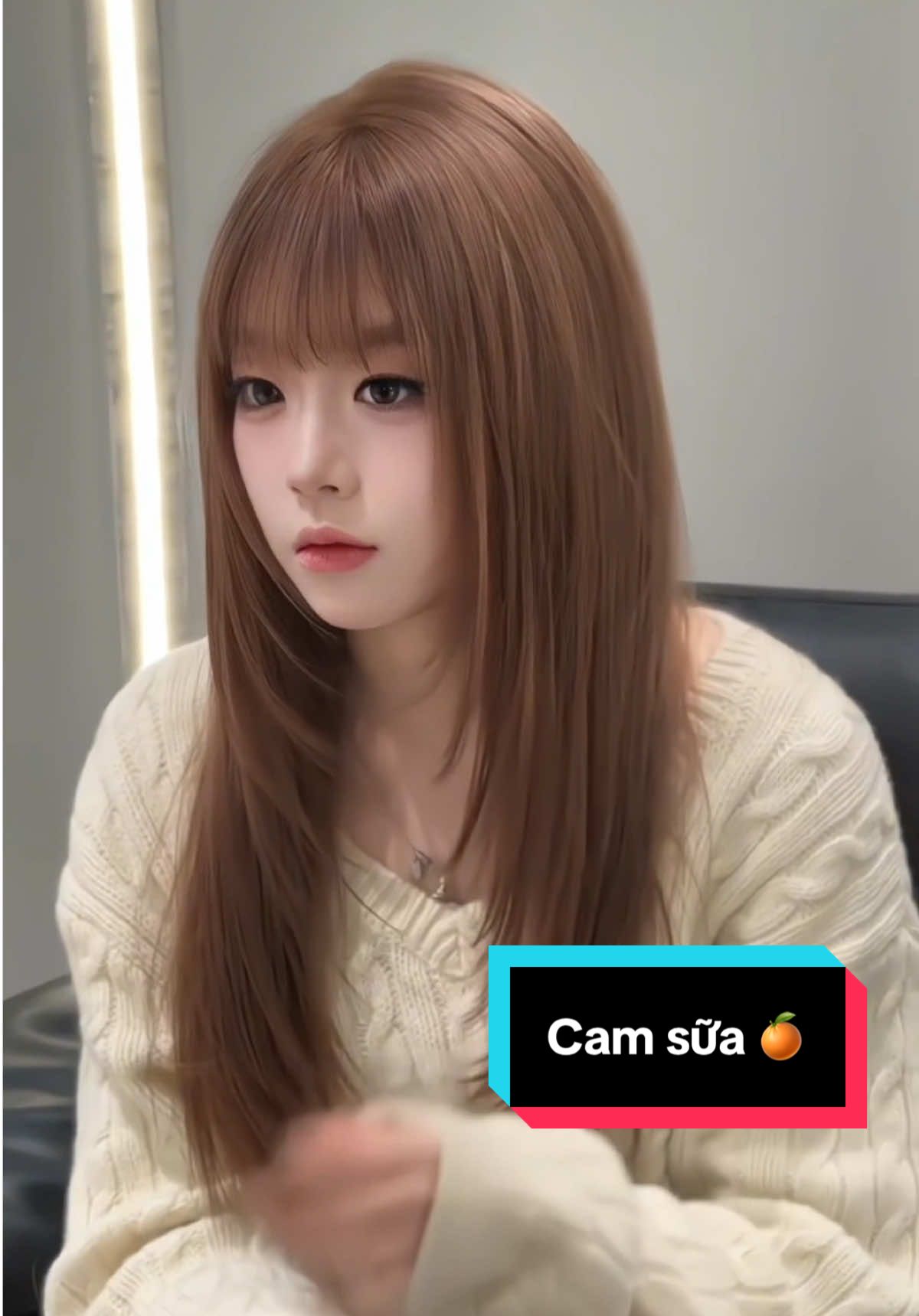 Màu nâu cam sữa . Siêu sáng da nha mấy ní ⭐️⭐️⭐️ #xuhuongtiktok #vairalvideo #tết2025 #nhuộmtóc #mautocdep #nhuộm_tóc_đẹp 