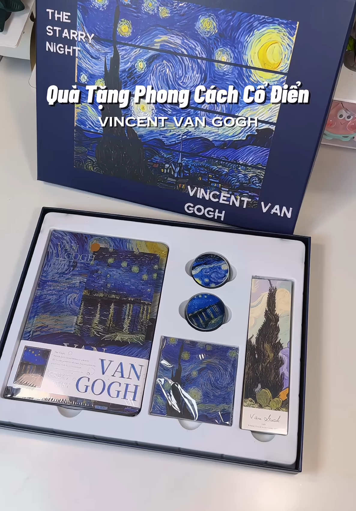 Đẹp rung động luôn á 🥹 #vangogh #vincentvangogh #quatang #setquatang #sotay #vintage #trending #imkunn 